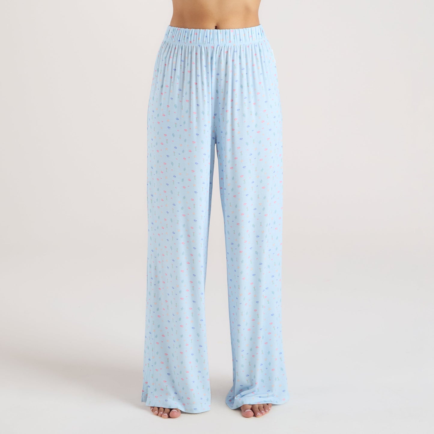 Modal Pajama Pants - Blue Floral