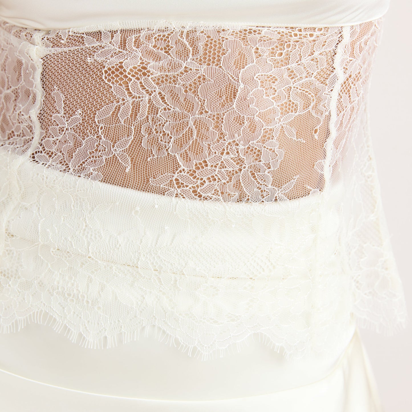 Satin Cowl-Neck Cami Top - Cream