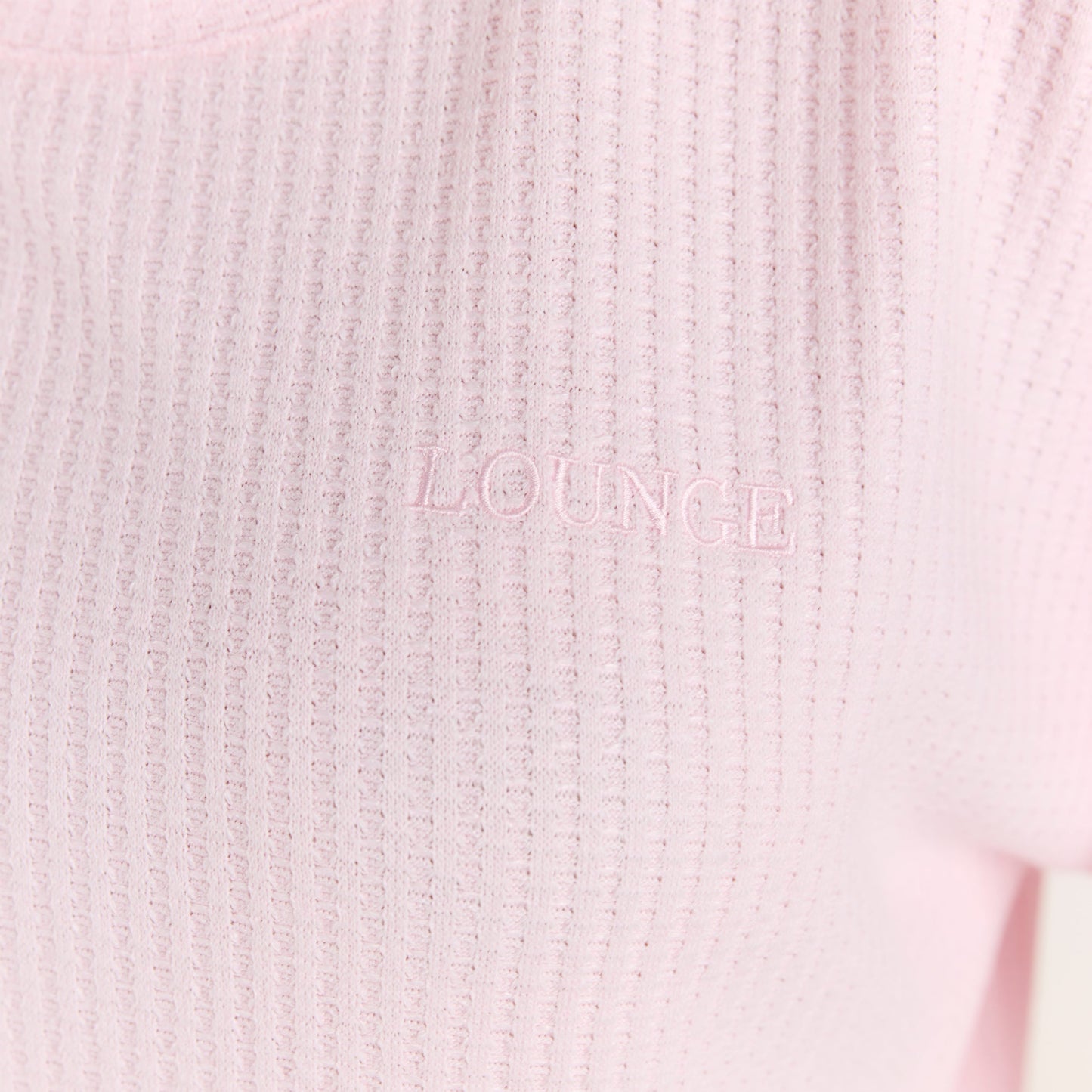 Soft Waffle Pajama Top - Pink