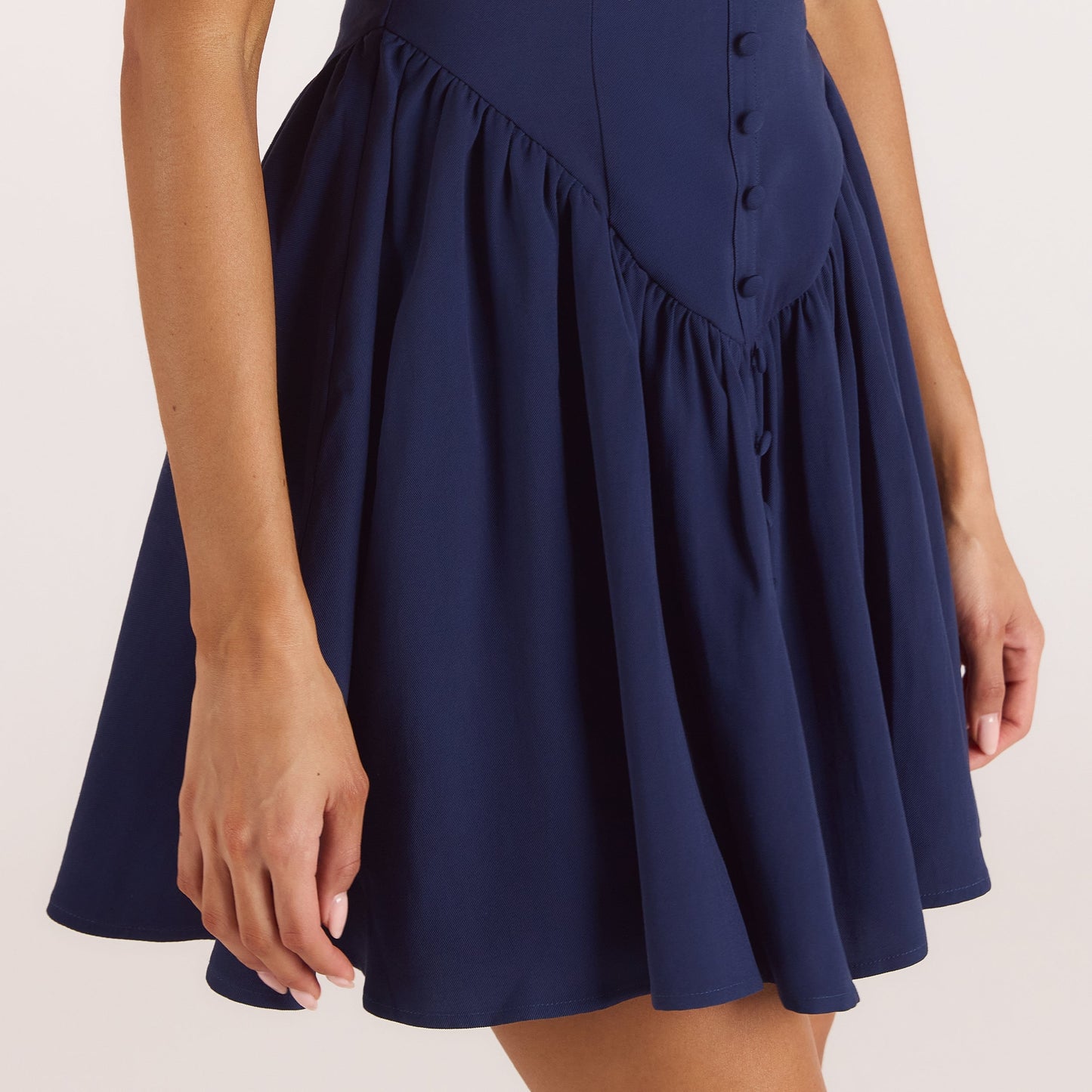 Plunge Mini Dress - Navy