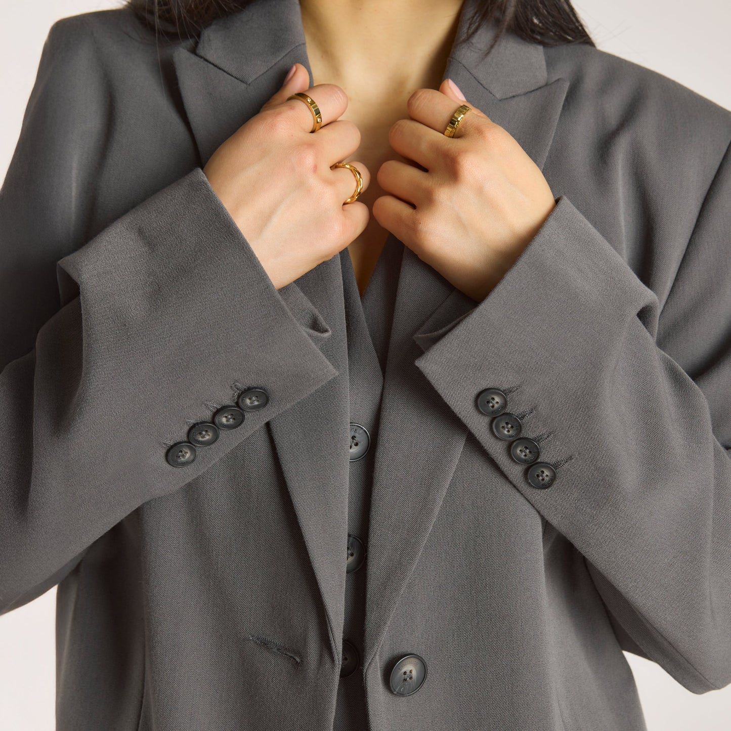 Oversized Blazer - Charcoal