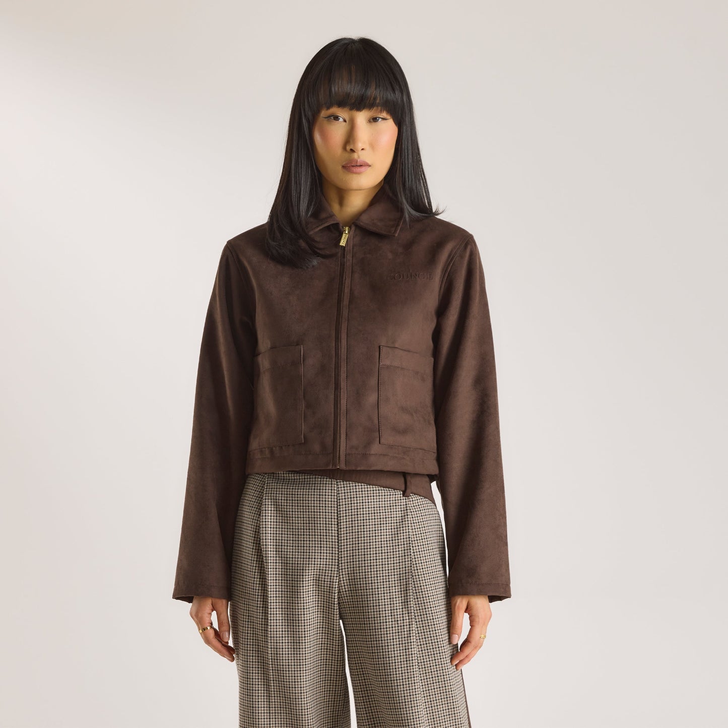 Suedette Jacket - Chocolate