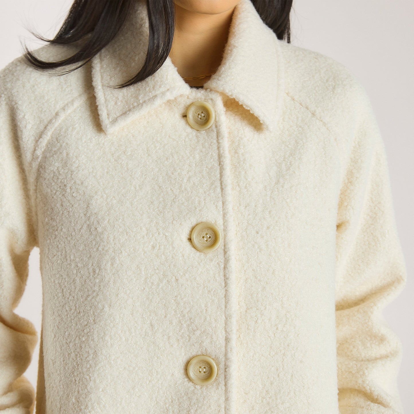 Shearling Coat - Cream