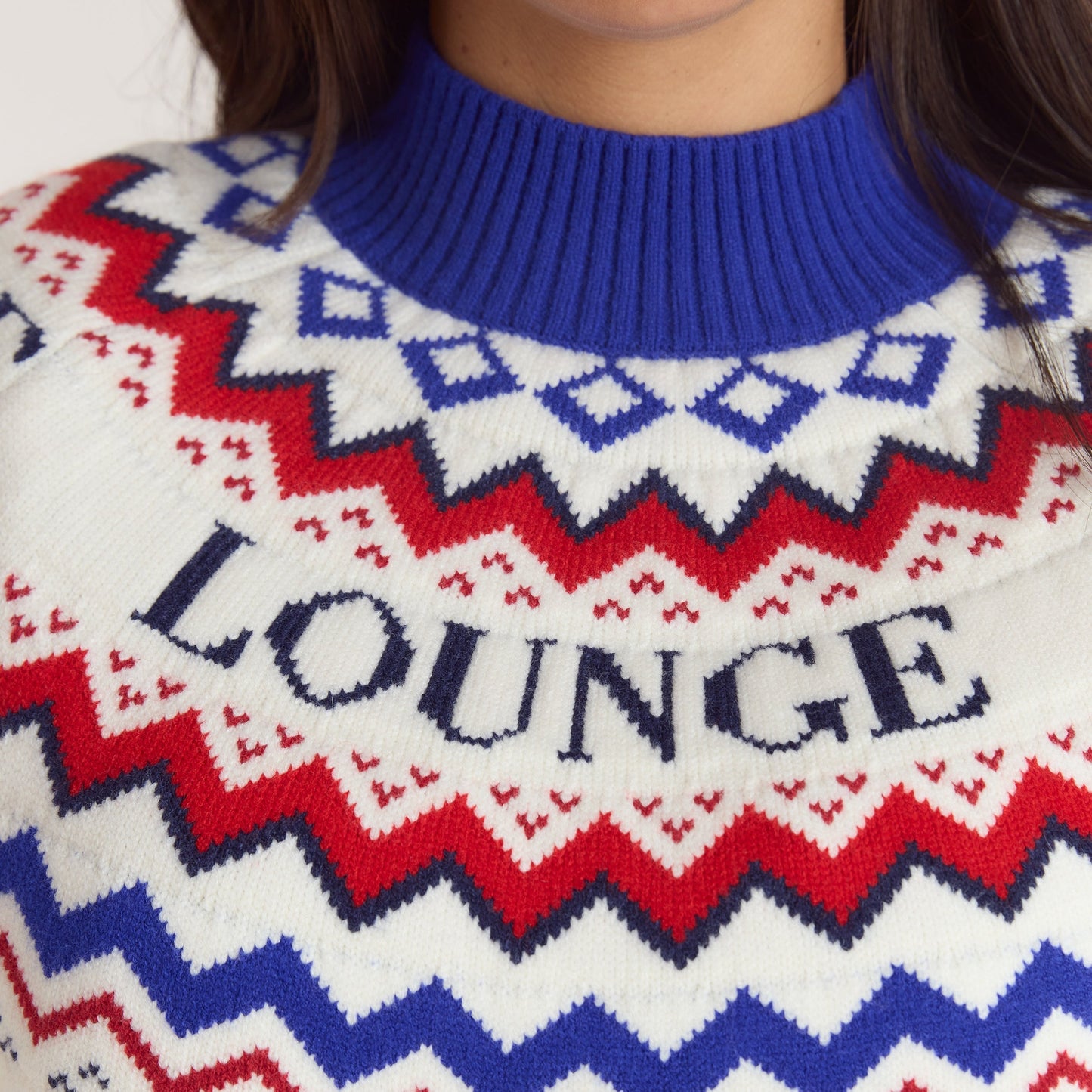 Fairisle Knitted Jumper - Cream/Red