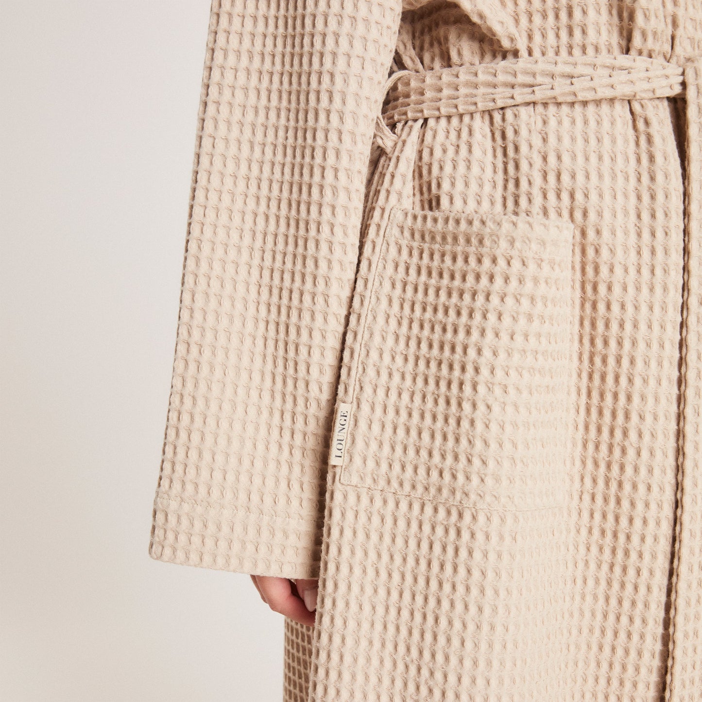 Waffle Dressing Gown - Mink