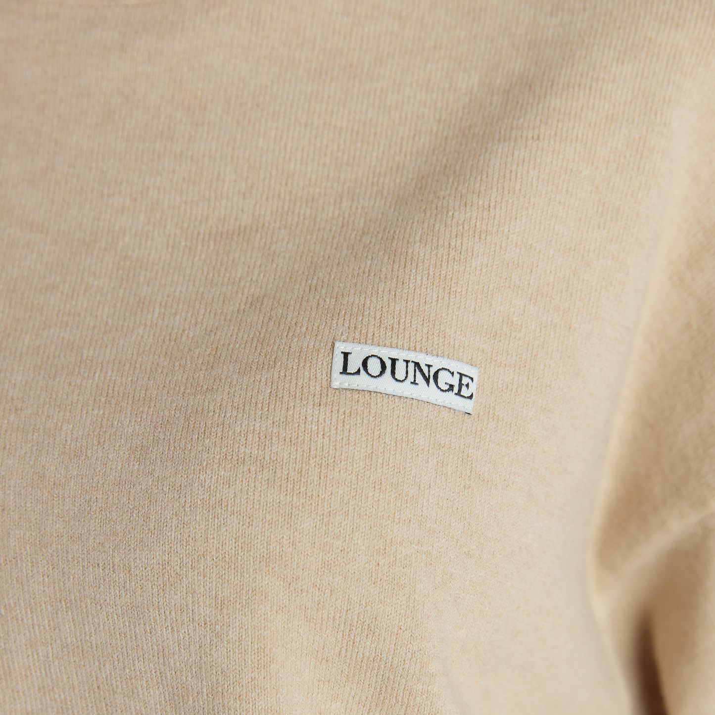 Cuffed Crew Neck Knitted Jumper - Oatmeal Marl