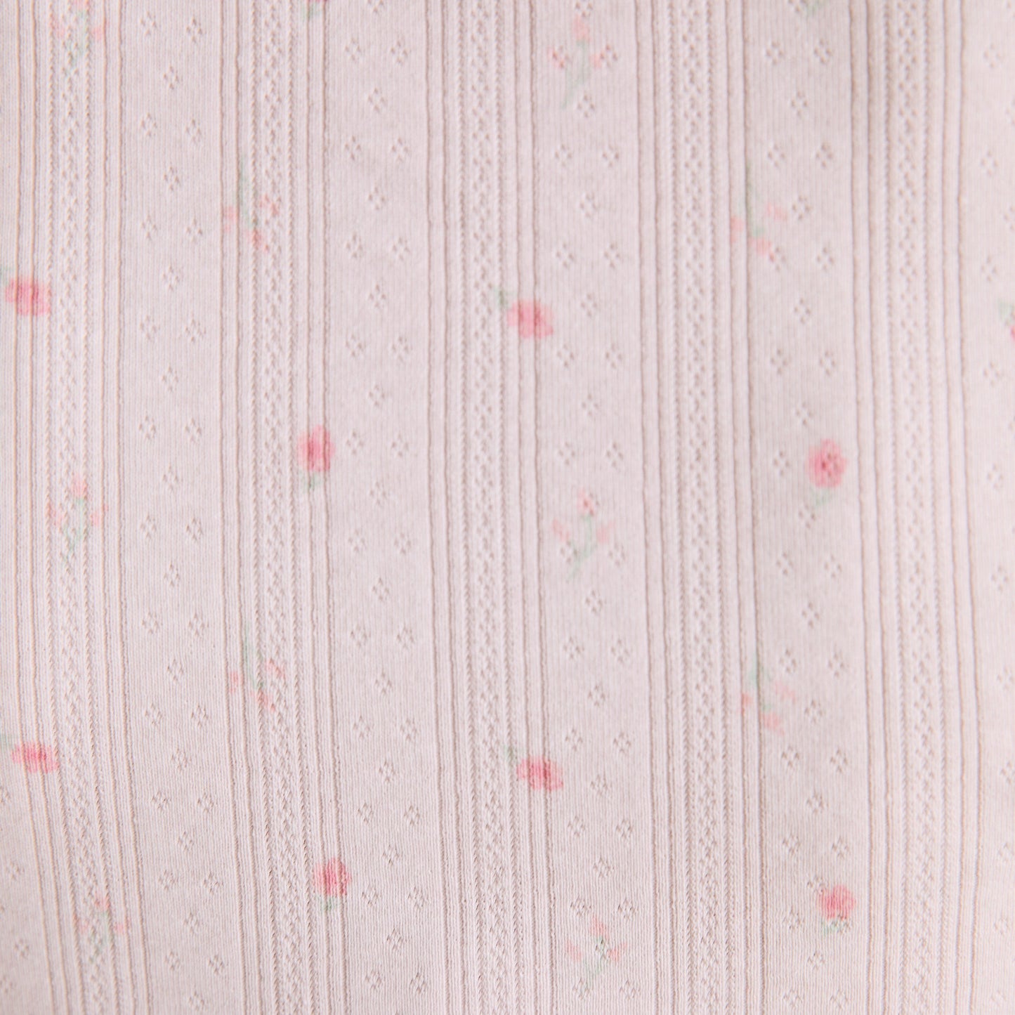 Pointelle Pajama Top - Pink Floral