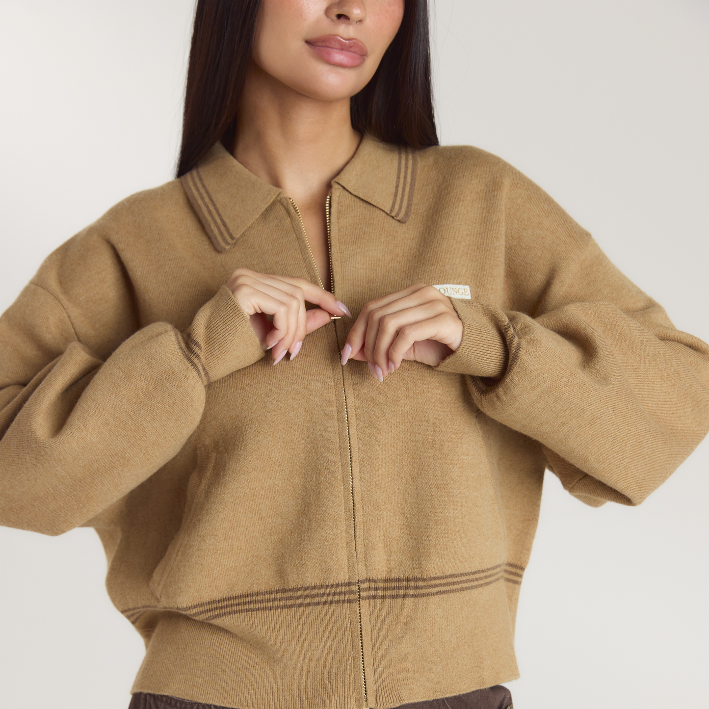 Knitted Jacket - Tan