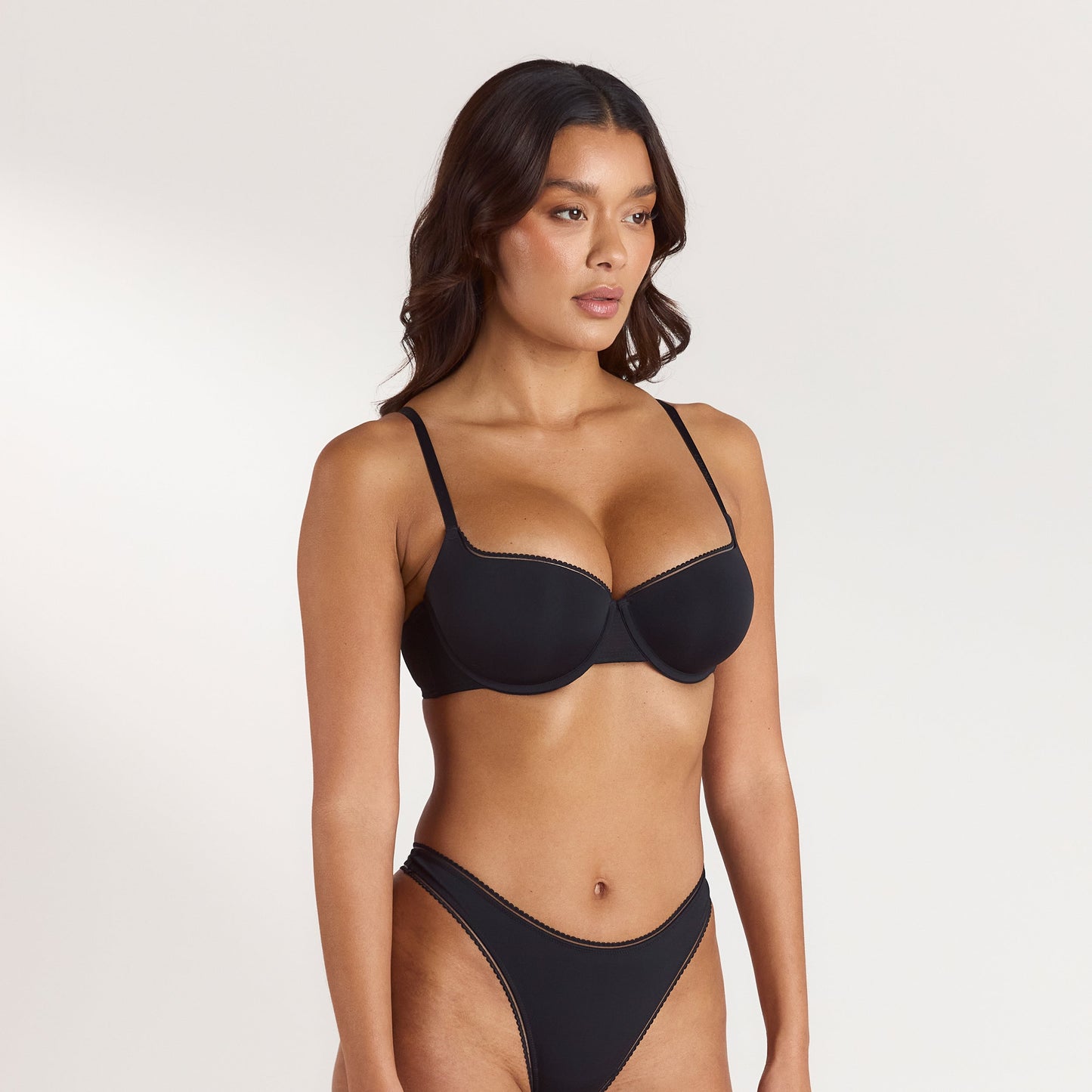 Comfort Extreme Push-Up Balconette Bra - Black