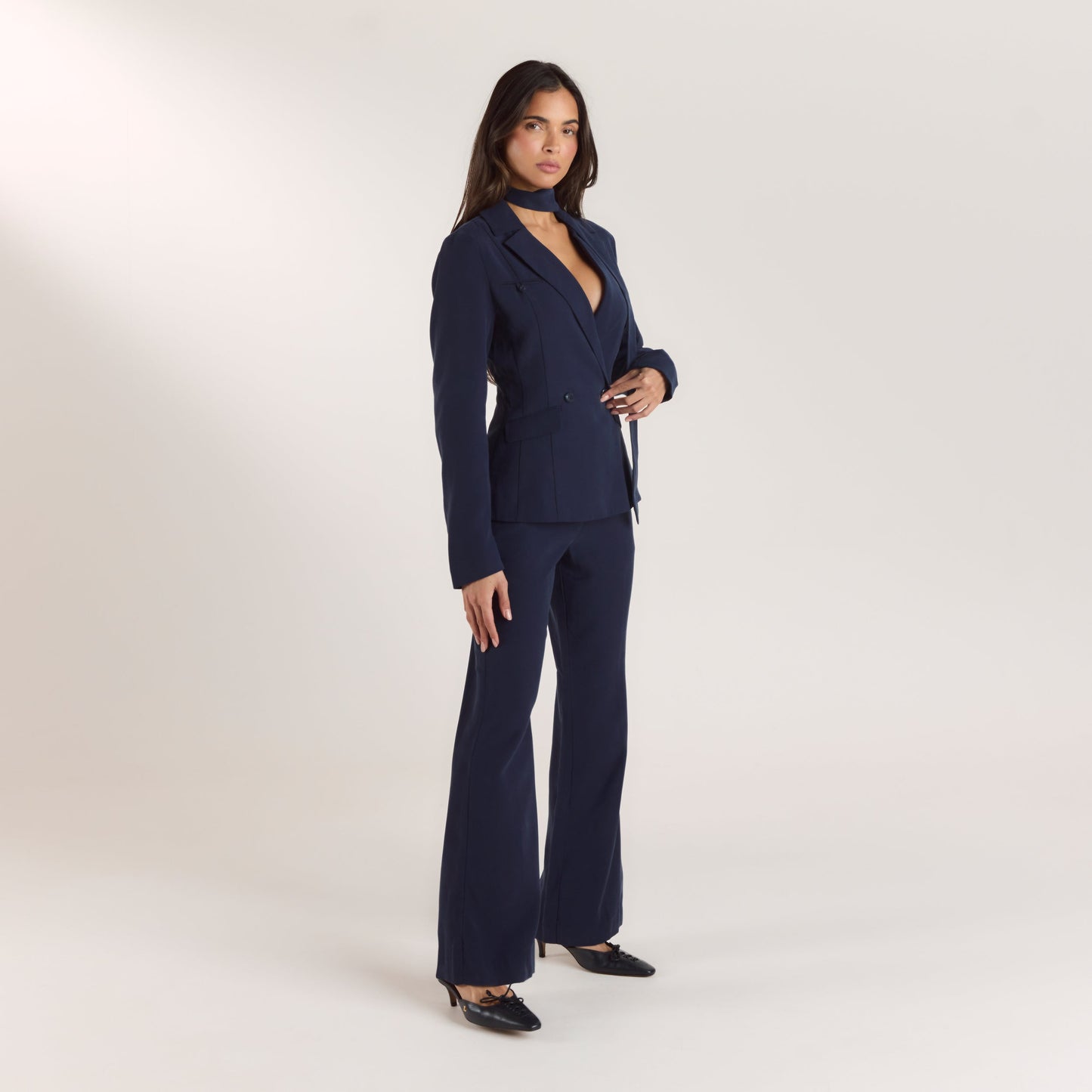 90s Straight-Leg Pants - Navy