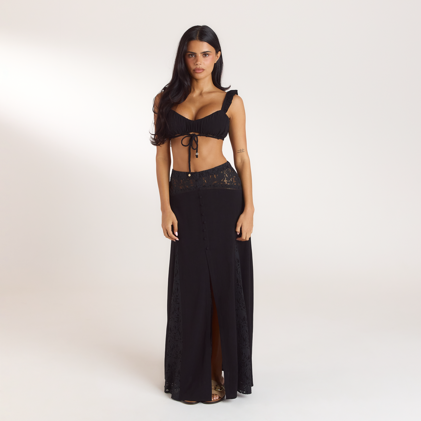 Ruched Bralette - Black