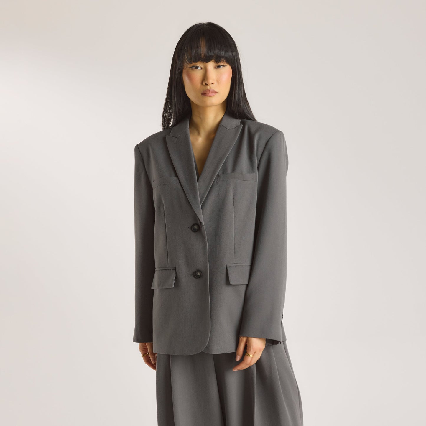 Oversized Blazer - Charcoal