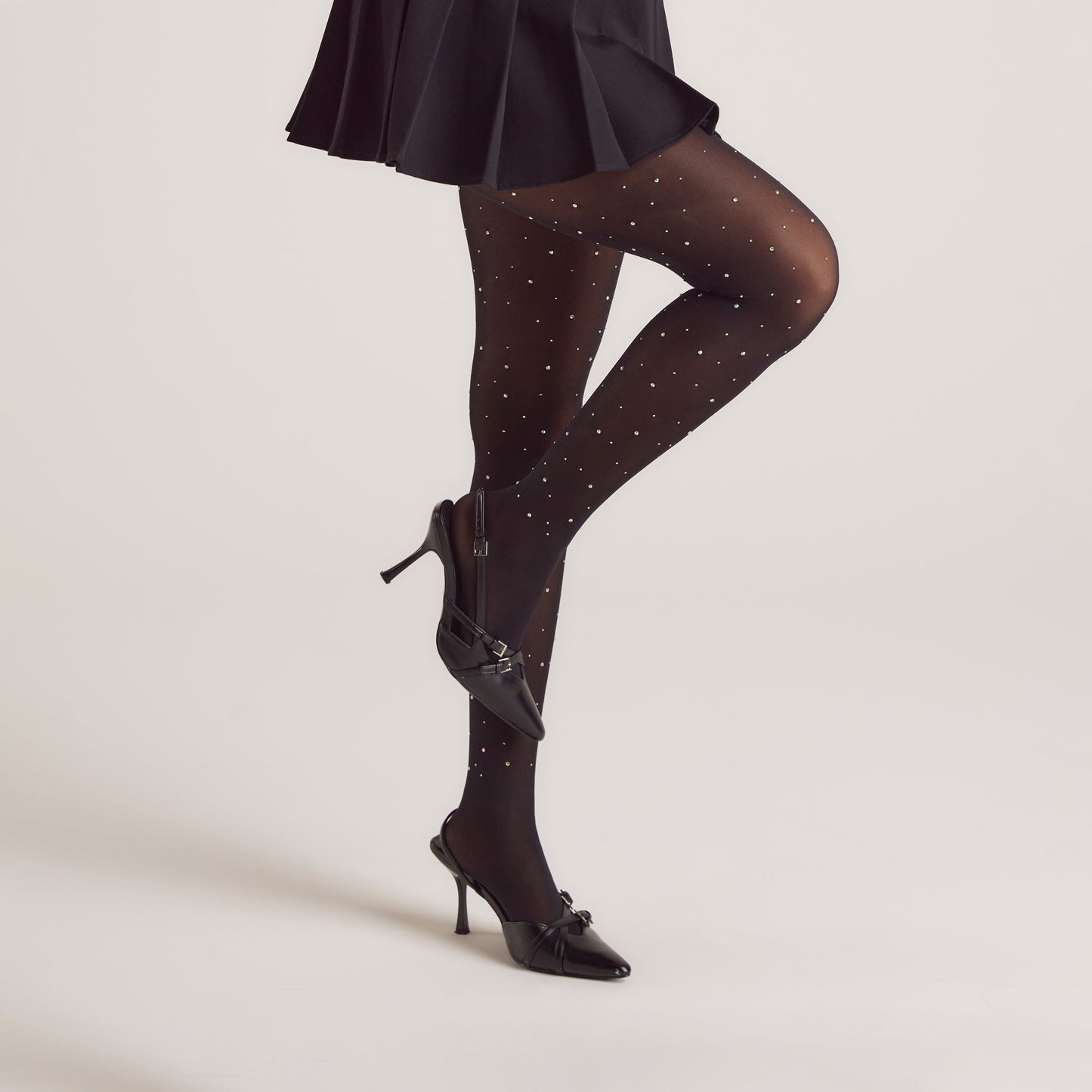 Diamanté Pantyhose (40 Denier) - Black
