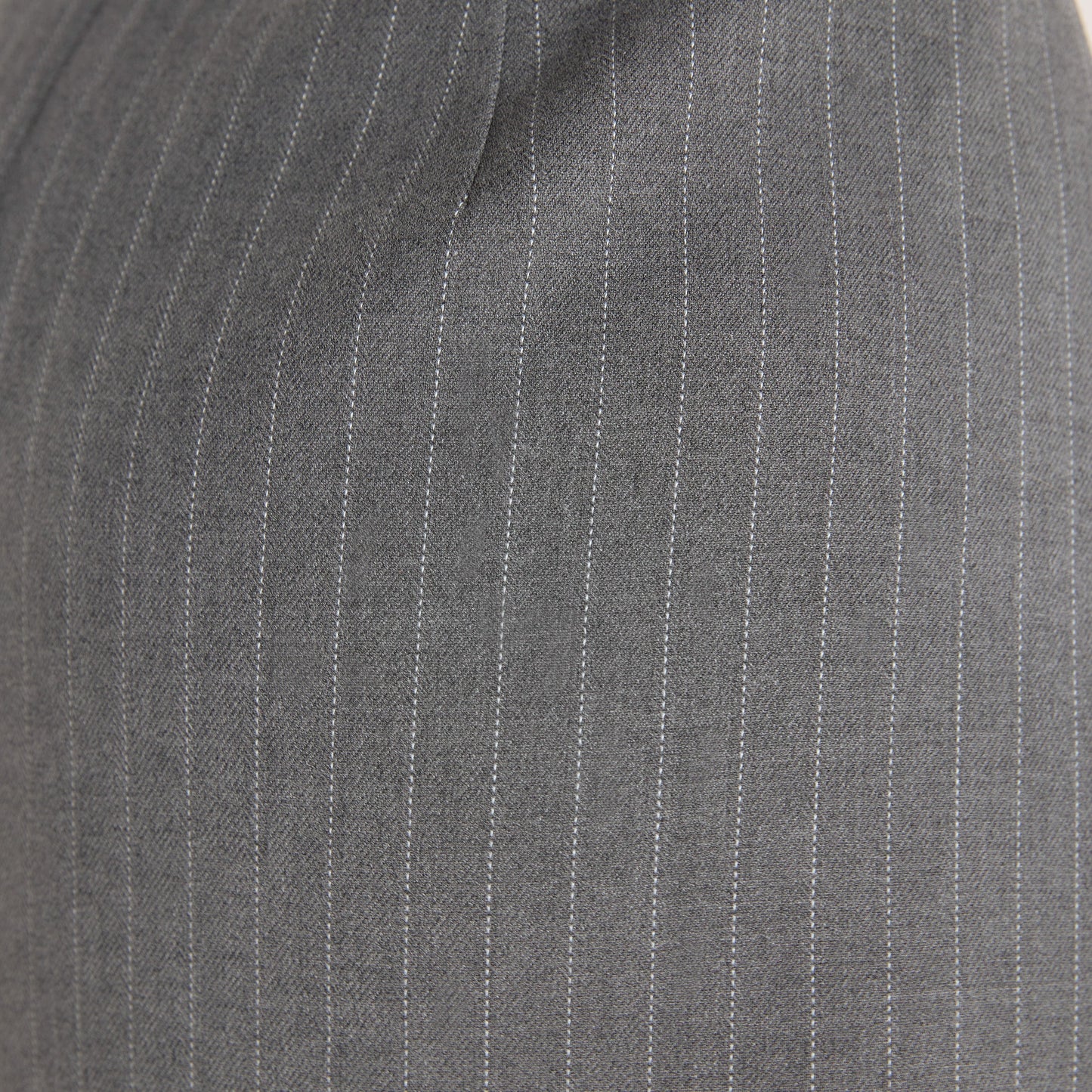 Structured Skirt - Grey Pinstripe