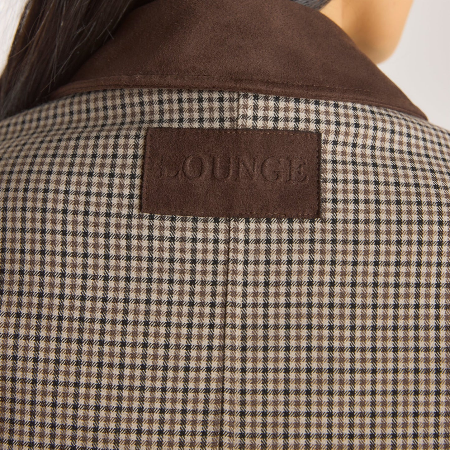 Houndstooth Jacket - Brown