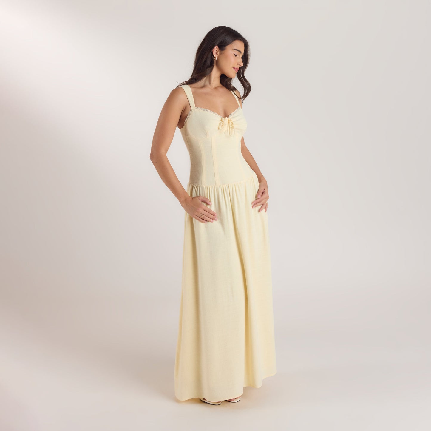 Drop-Waist Maxi Dress - Lemon