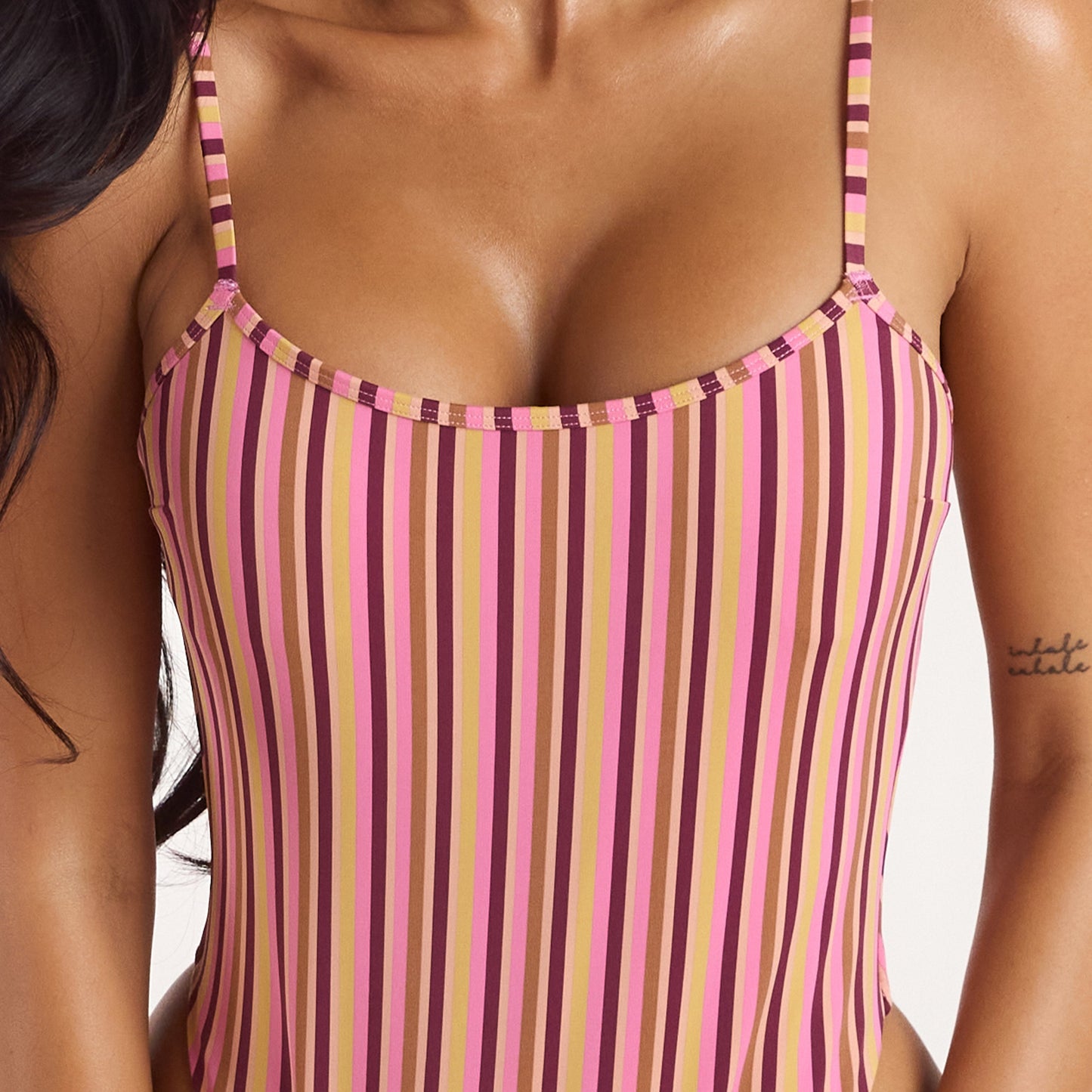 Sunstripe Swimsuit - Retro Stripe