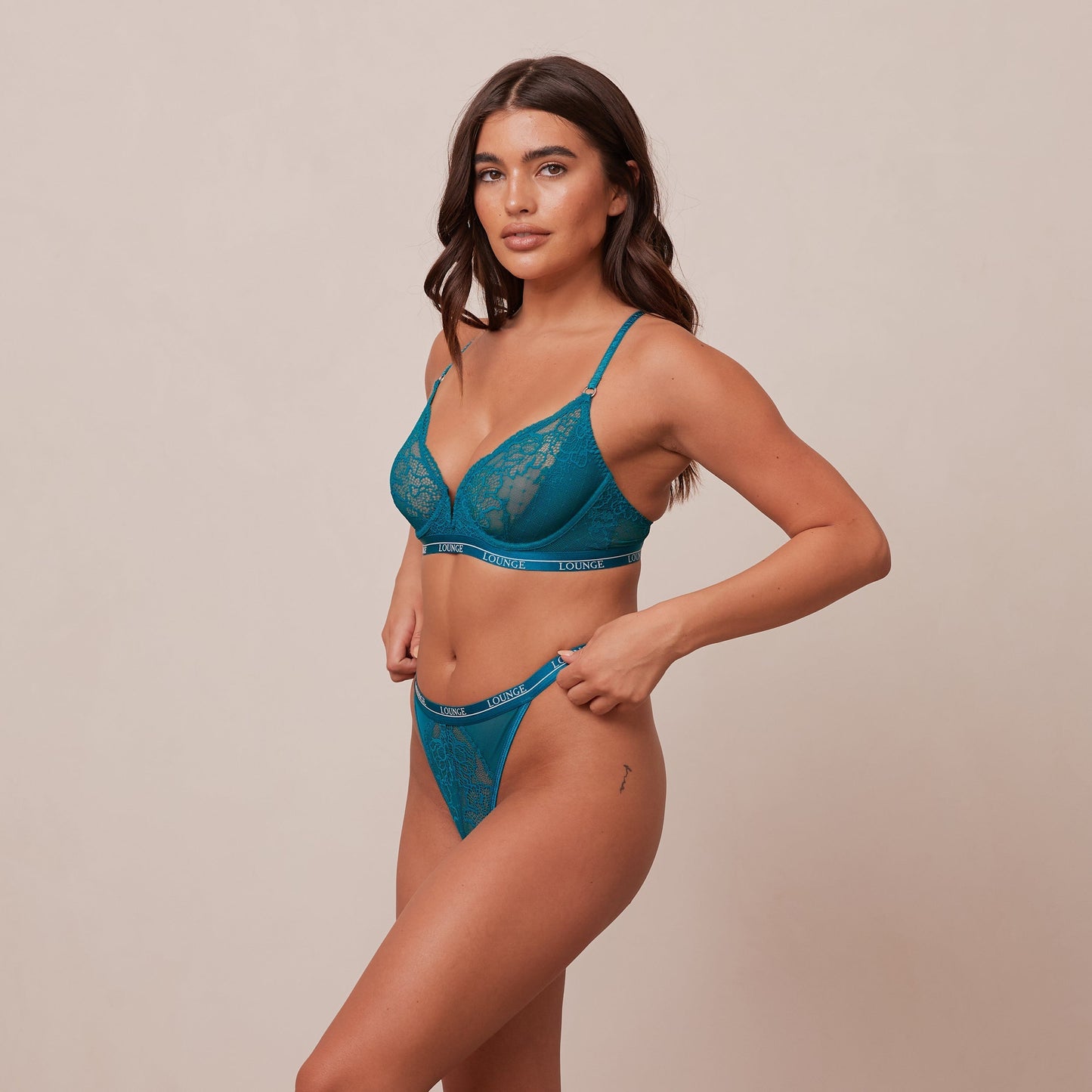 Royal Balcony Bra  - Turquoise
