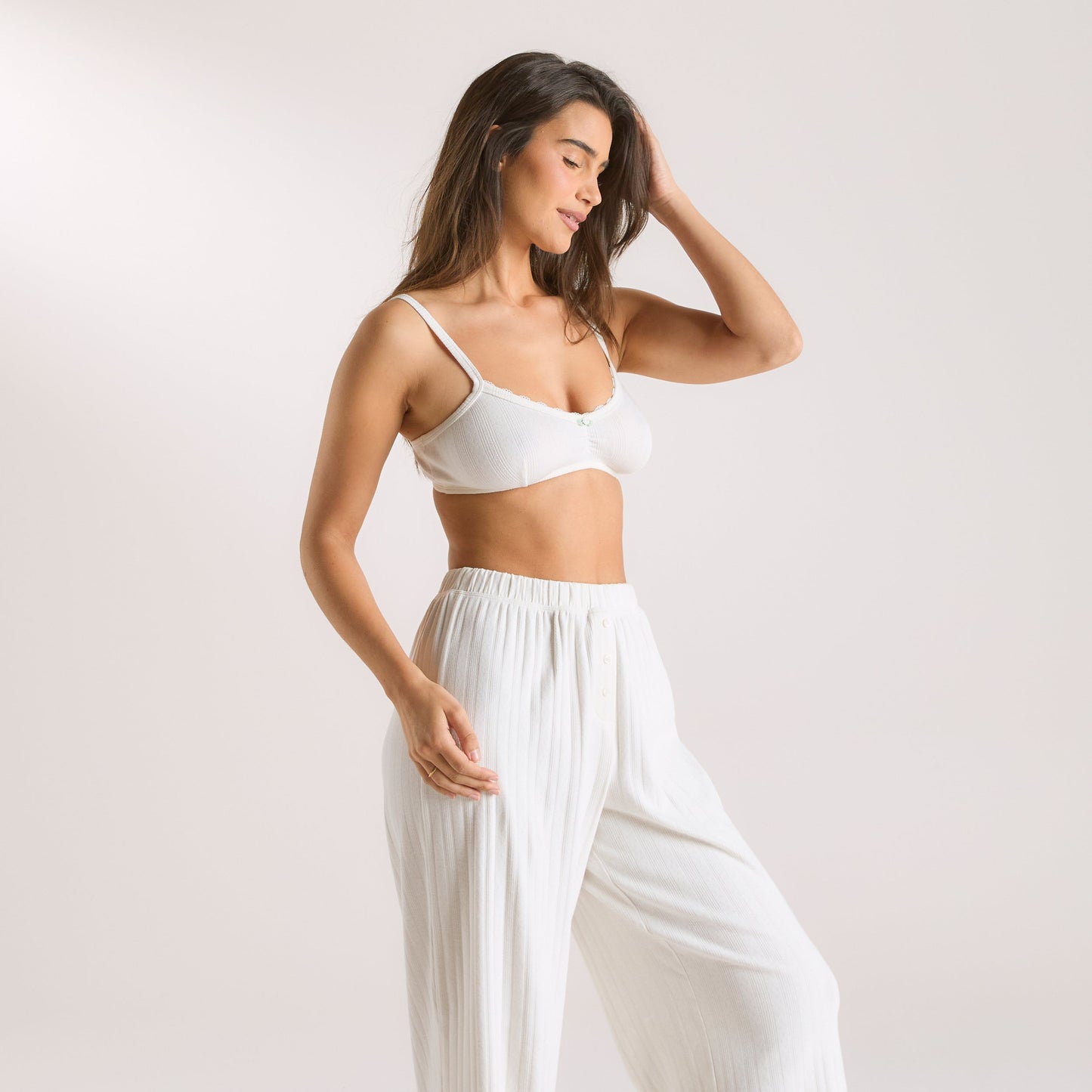 Pointelle Bralette - Cream
