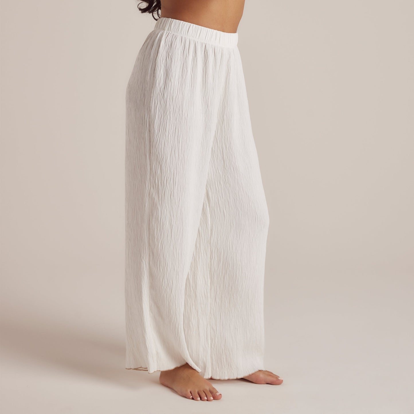 Crinkle Pajama Pants - White