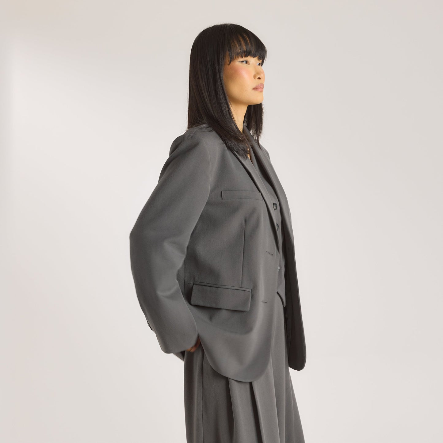 Oversized Blazer - Charcoal
