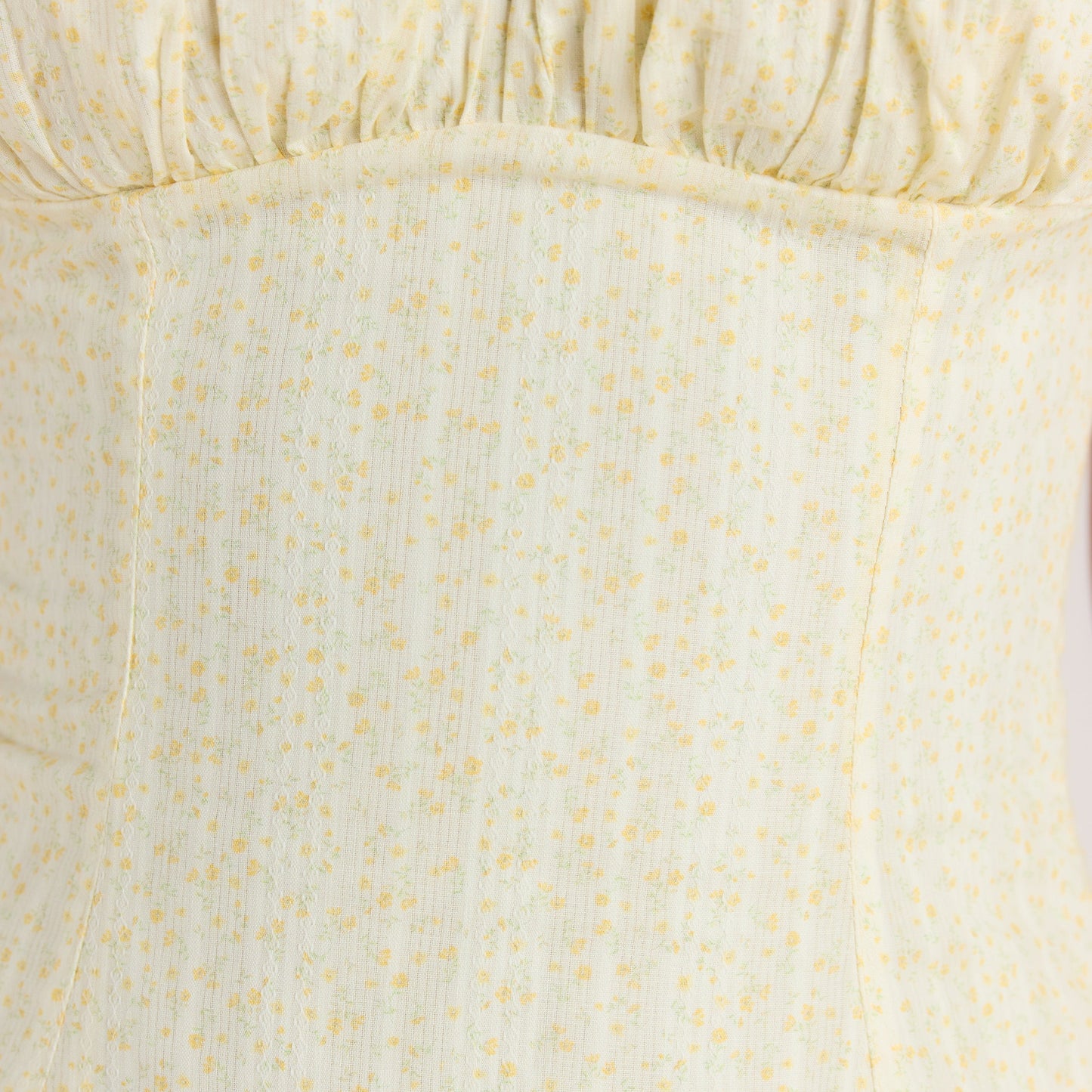 Corset Back Mini Dress - Lemon Floral