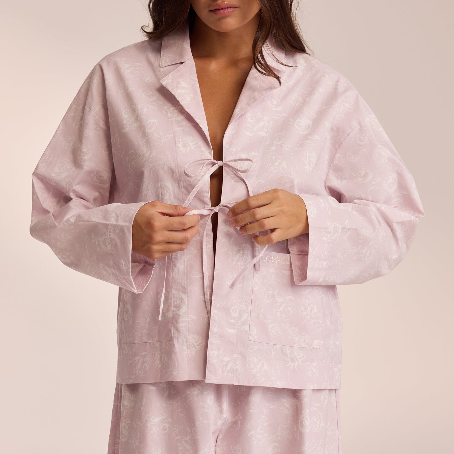 Cotton Pajama Shirt - Lilac