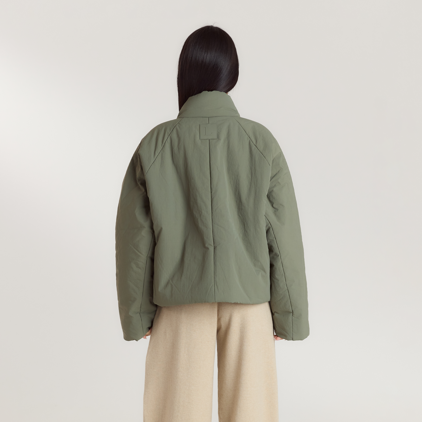 Cocoon Puffer Coat - Sage