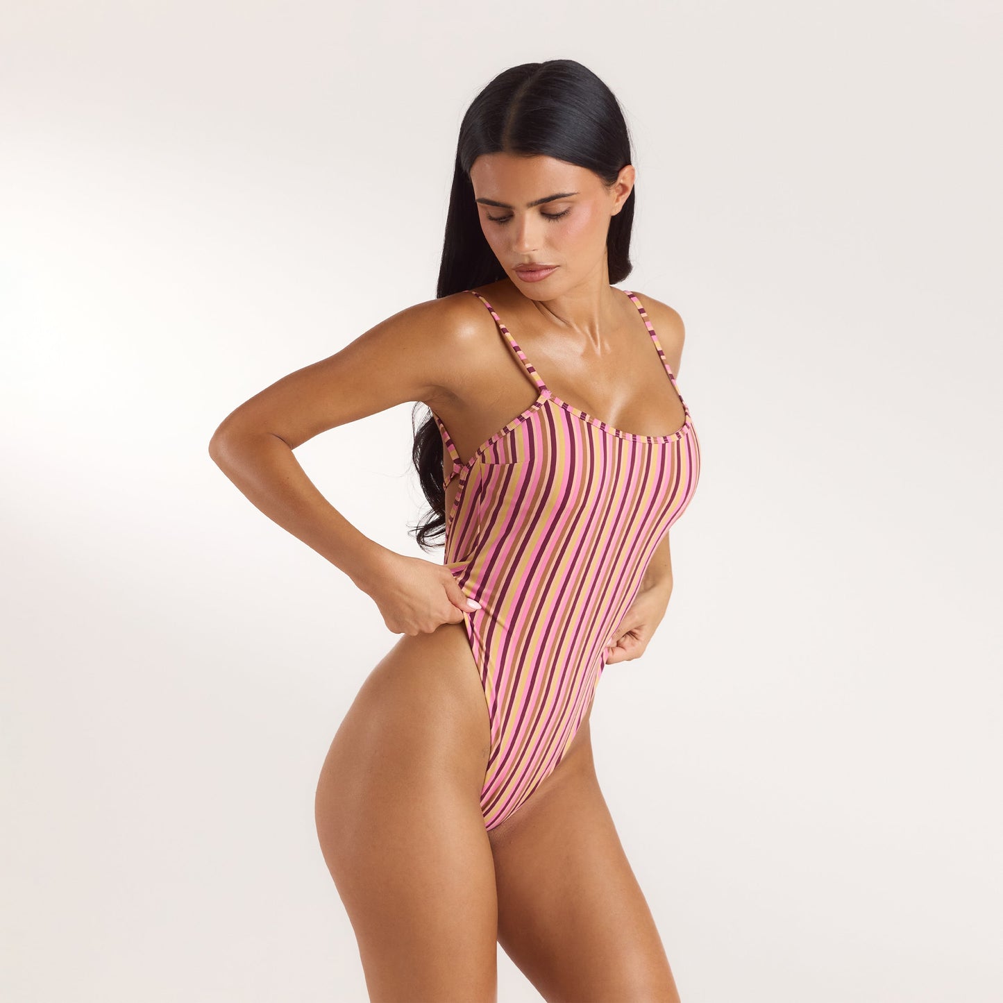 Sunstripe Swimsuit - Retro Stripe