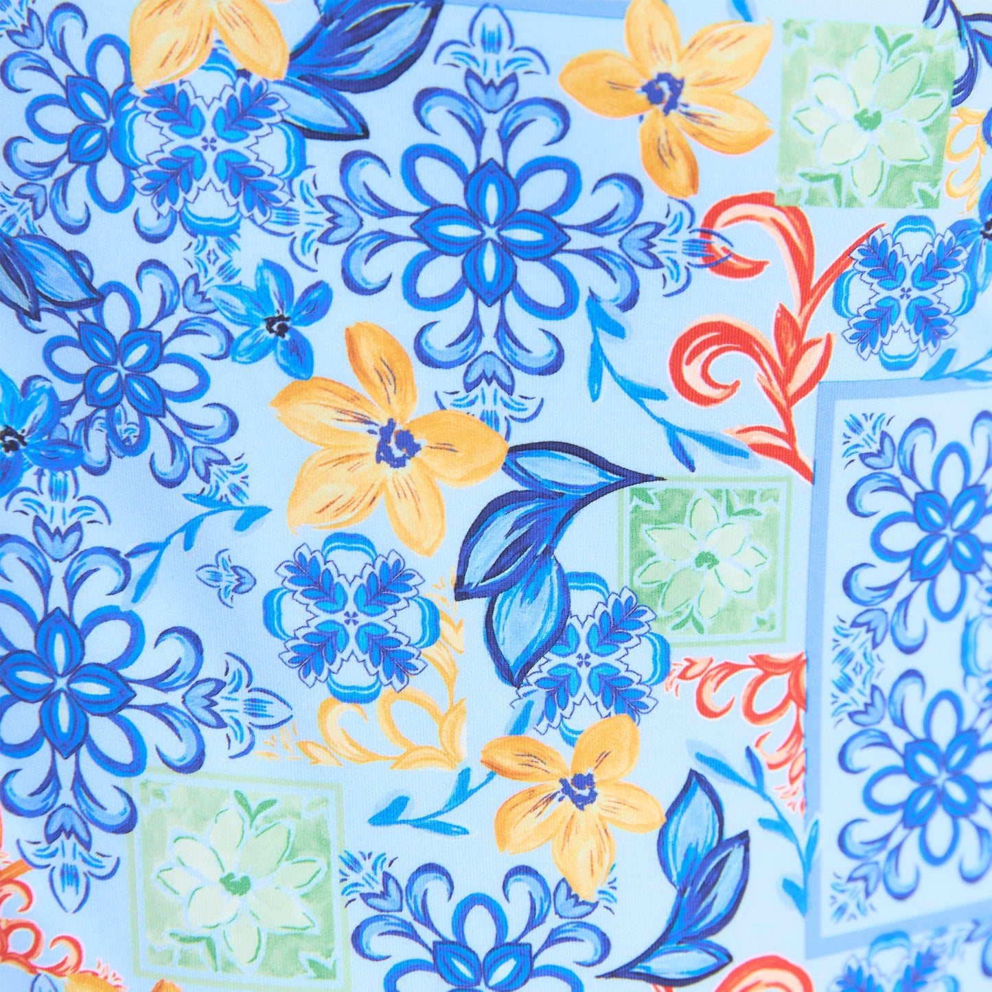 Mosaic Bandeau Swimsuit - Blue Print