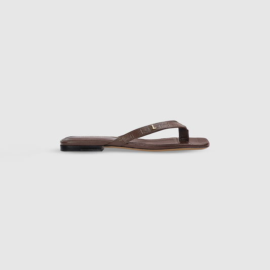 Brielle Flip Flops - Chocolate
