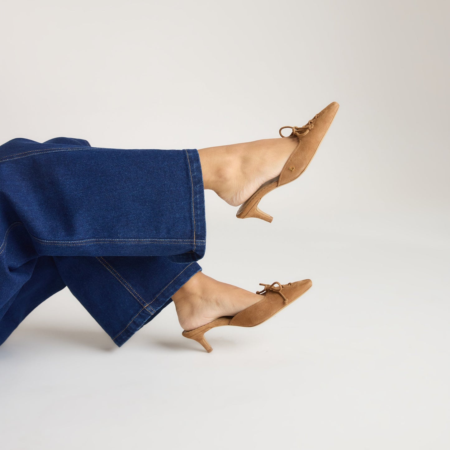 Annabelle Kitten Heels - Tan