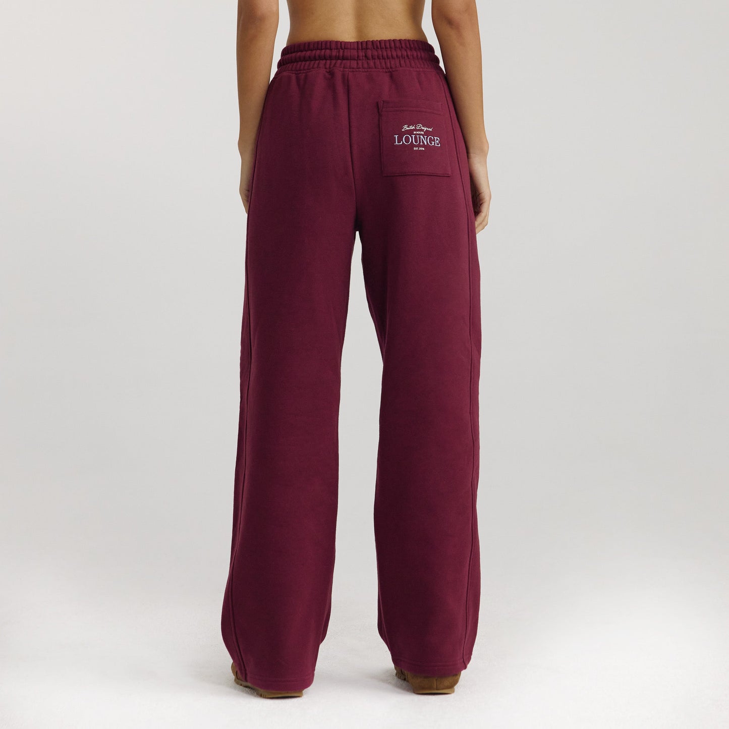 Straight-Leg Sweatpants - Cherry Lacquer