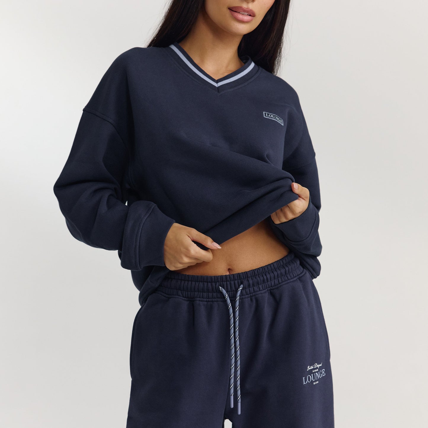 V-Neck Sweater - Dark Blue