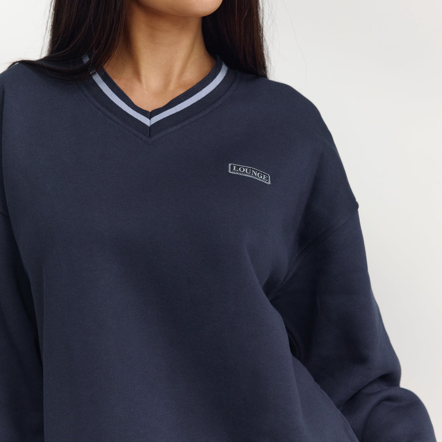 V-Neck Sweater - Dark Blue