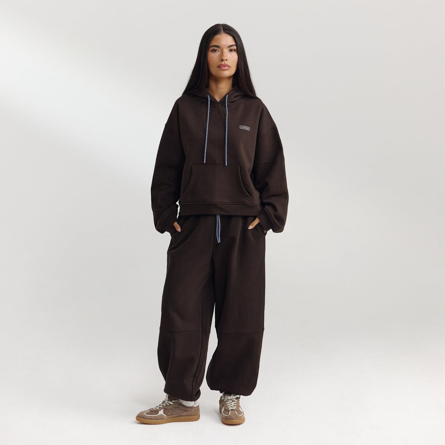 Barrel Leg Sweatpants - Dark Chocolate