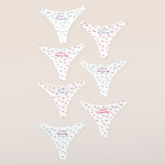 Days of the Week Thong (7 Pack) - Print