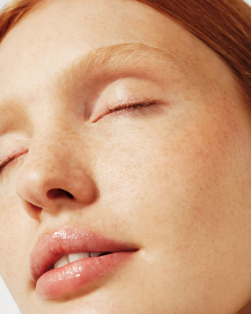Close-up of clear skin without makeup
